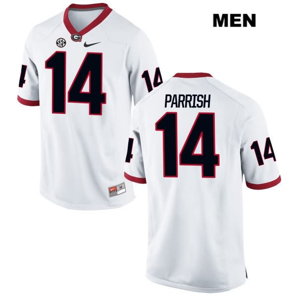 Georgia Bulldogs Men's Malkom Parrish #14 NCAA Authentic White Nike Stitched College Football Jersey GBL1256KA